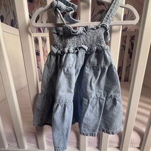 Zara Denim Dress with Ruffled Tiers